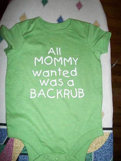 All mommy wanted was a backrub