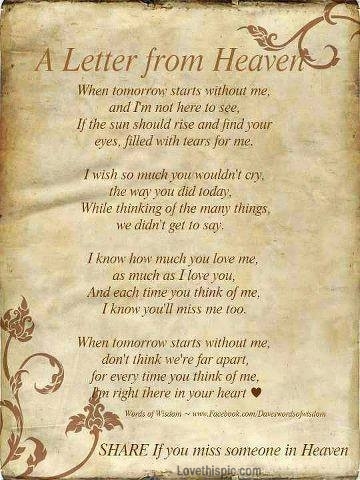 A letter from Heaven A letter from Heaven