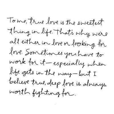 Love is the sweetest thing in life