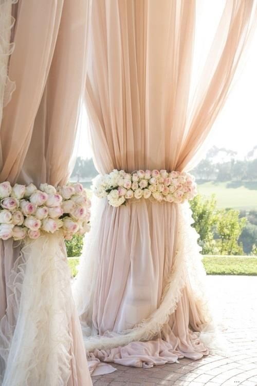 Flower Wrapped Curtains