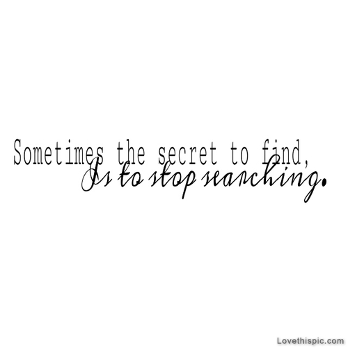 The secret to find