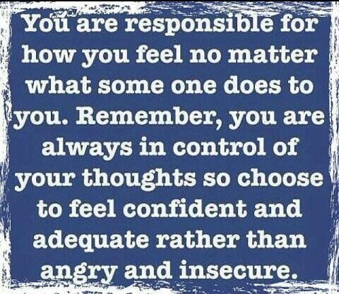 You are responsible You are responsible
