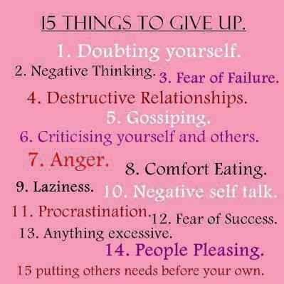 15 things to give up