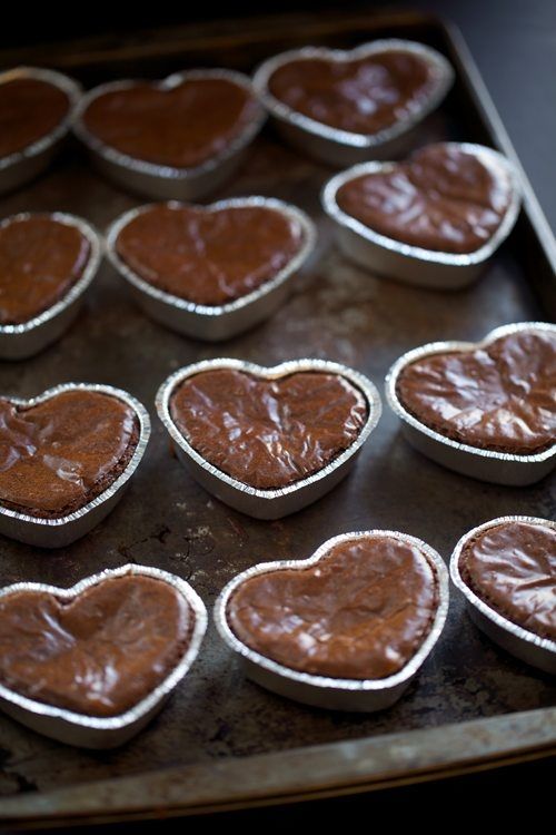 Heart shaped brownies