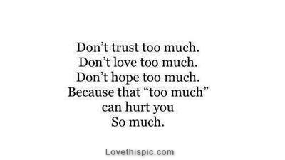 Too much can hurt you so much