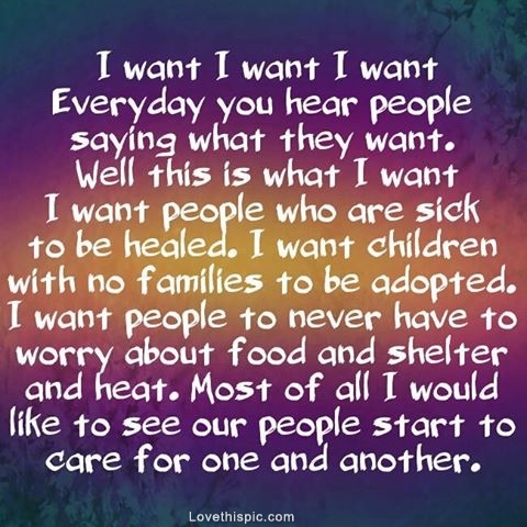 what I want