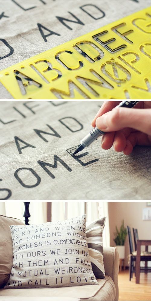 Burlap pillows