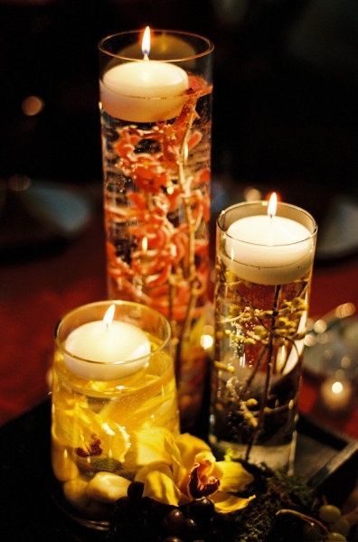 Autumn wedding candles