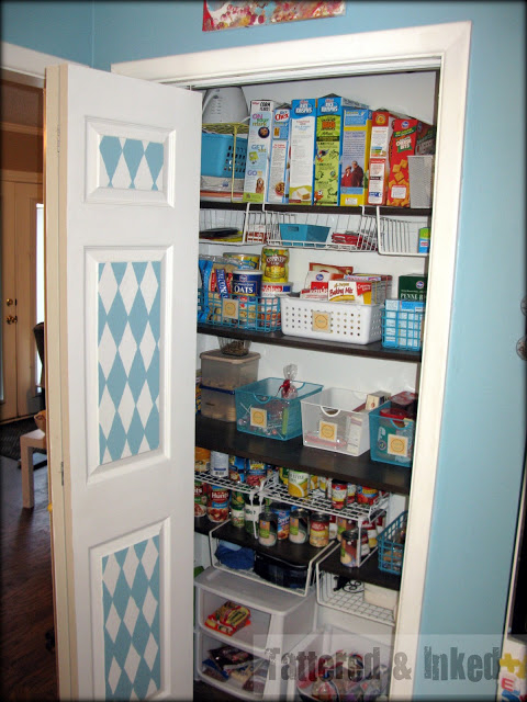 Pantry organization with baskets Pantry organization with baskets