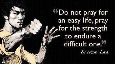 Do not pray for an easy life