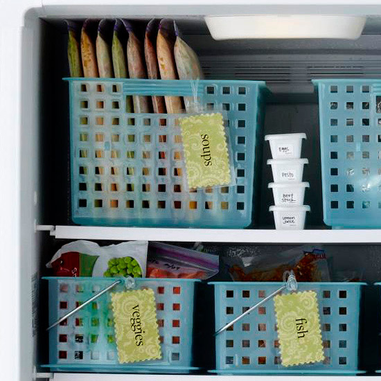 Freezer basket storage Freezer basket storage