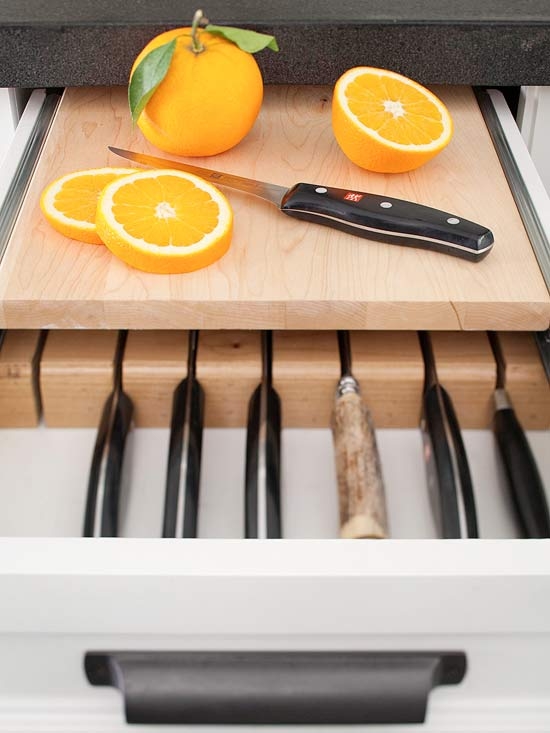 Knife block inside drawer Knife block inside drawer