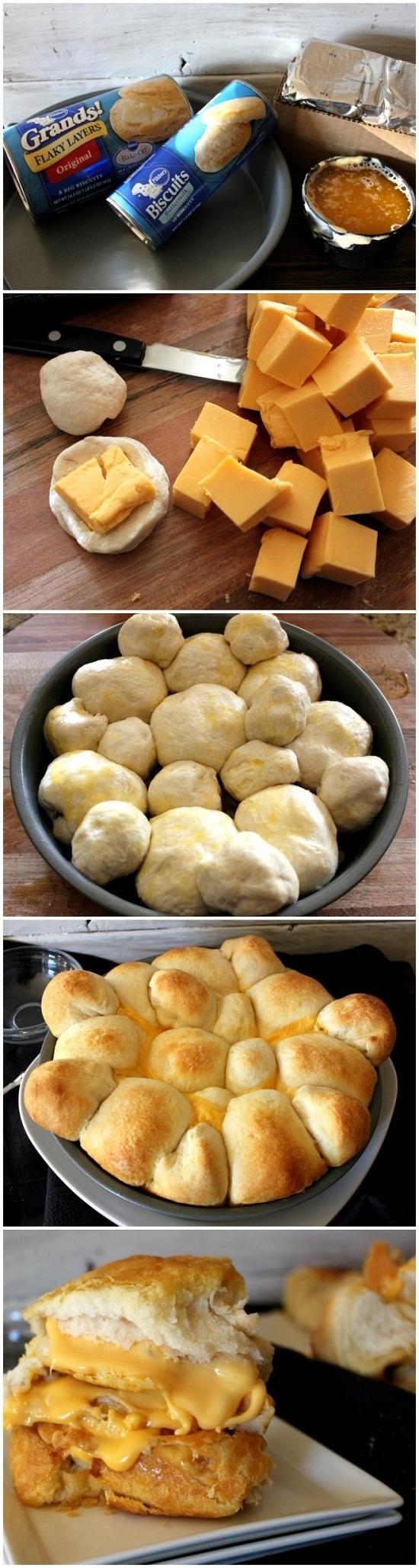 Grilled Cheese Pull-Apart Rolls