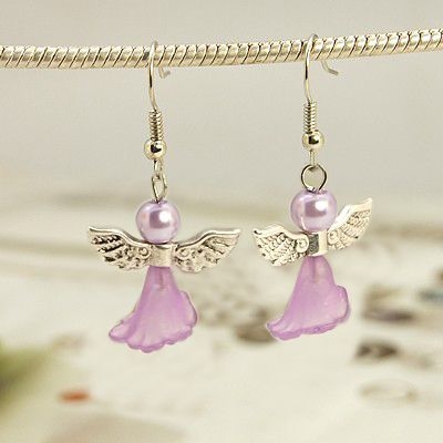 Lovely Wedding Dress Angel Earrings