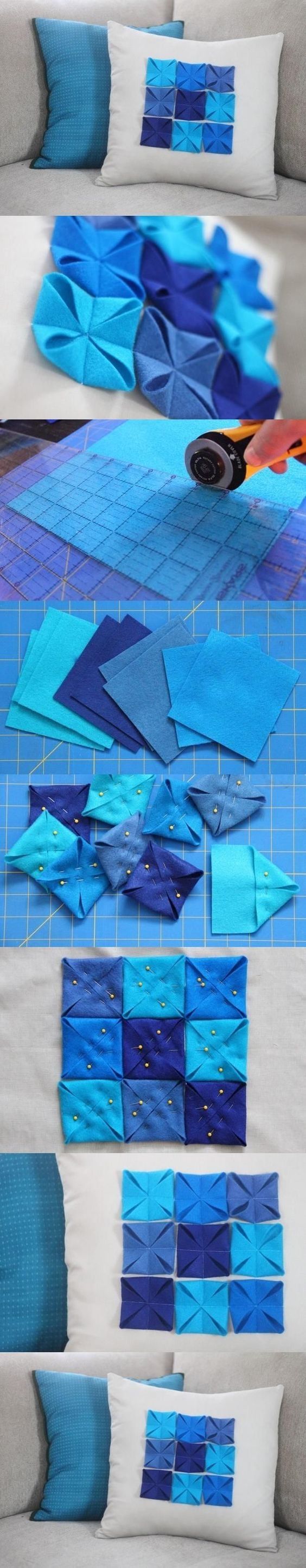 DIY Pillow With Felt Pads