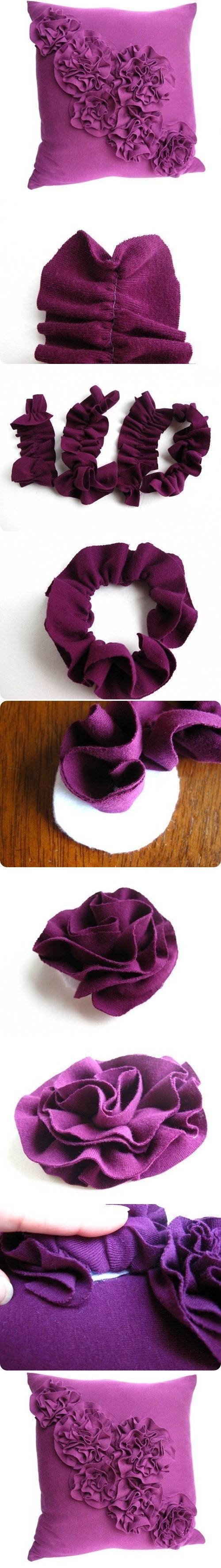 DIY Flower Pillow Decoration
