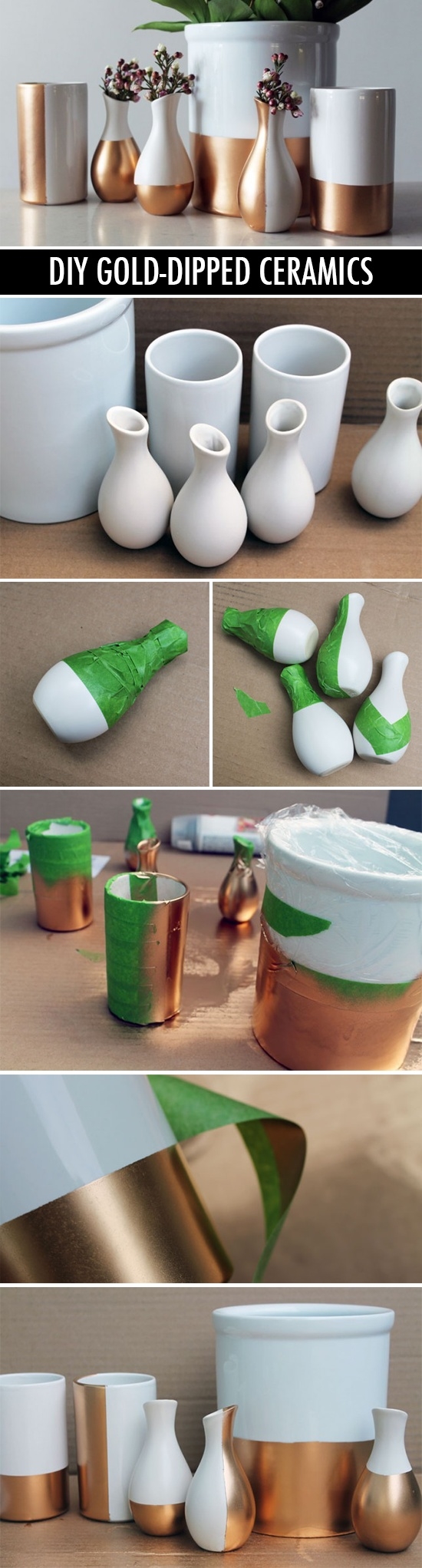 DIY Gold Dipped Ceramics DIY Gold Dipped Ceramics