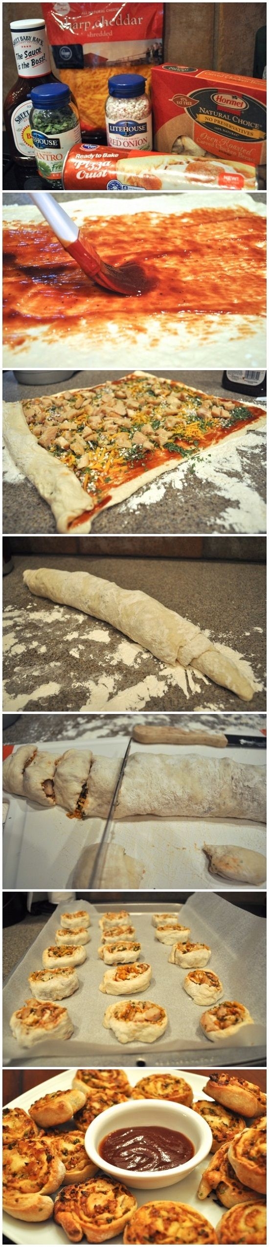 DIY BBQ Chicken Pizza Pinwheels DIY BBQ Chicken Pizza Pinwheels