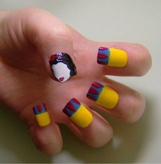 Snow white nail designs