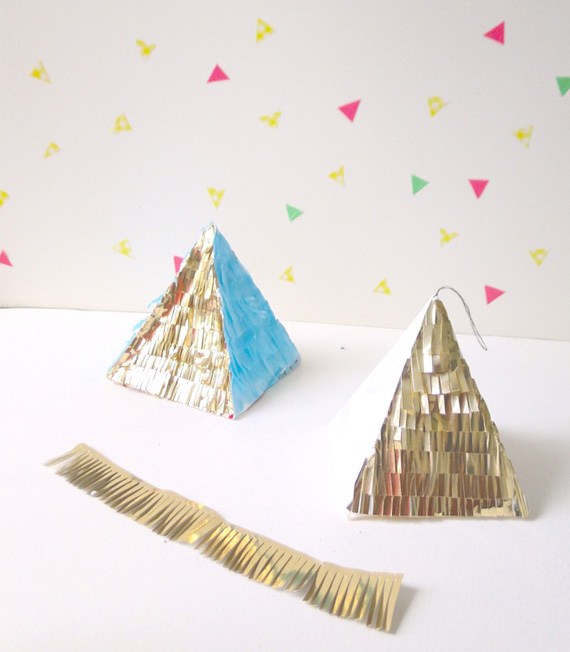 Pyramidal party ornaments