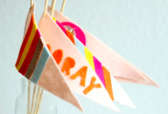 Mini felt flags Mini felt flags