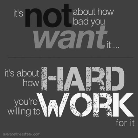 How hard you work for it