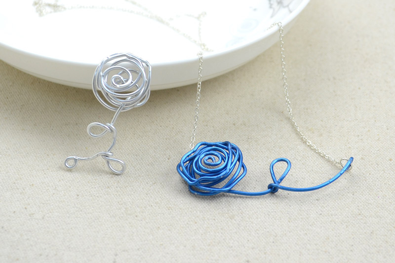 Wire Necklaces DIY- a Rose for You and Me