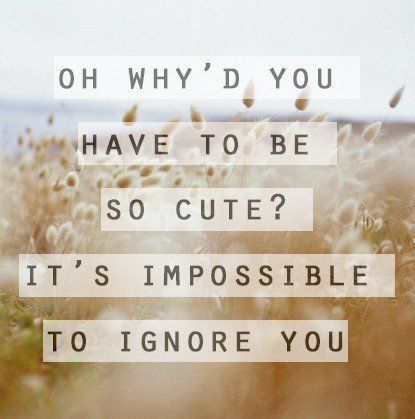 Its impossible to ignore you