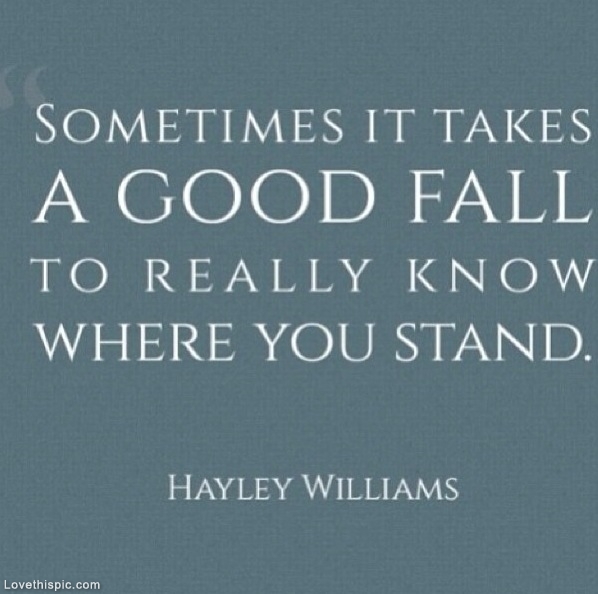 Sometime It Takes A Good Fall