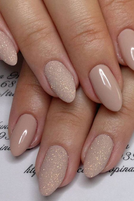 Nude Glitter Nails Pictures, Photos, and Images for Facebook, Tumblr, Pinterest, and Twitter