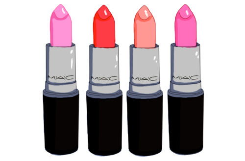 MAC lipstick art drawing