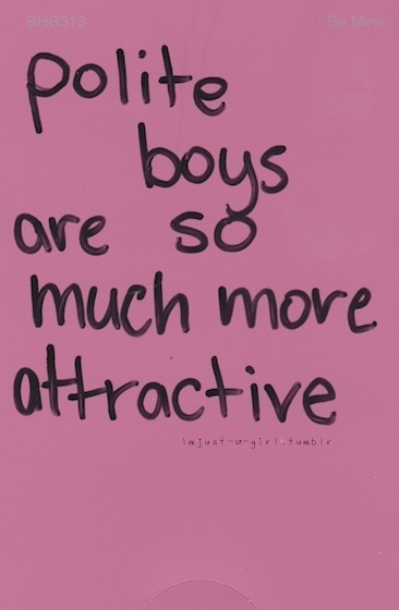 Polite boys are so much more attractive