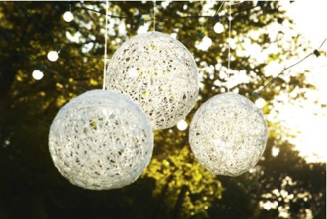 Hanging Yarn Lanterns Hanging Yarn Lanterns