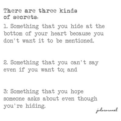 Three kinds of secrets