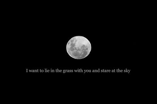 I want to lie in the grass with you I want to lie in the grass with you