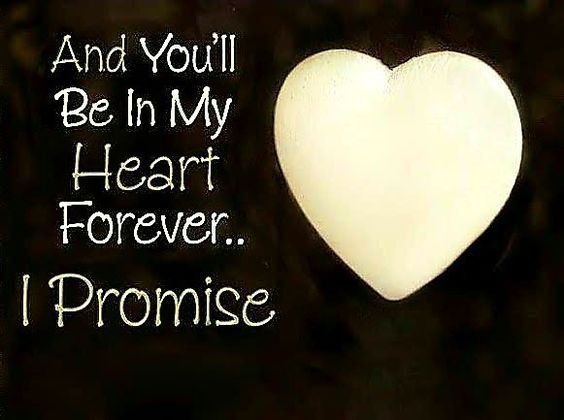 You Will Be In Our Hearts Forever And You'll Be In My Heart Forever...i Promise Pictures, Photos, And Images  For Facebook, Tumblr, Pinterest, And Twitter