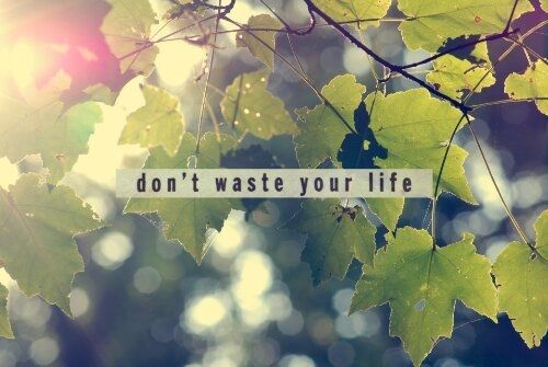 Don't waste your life