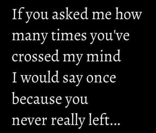 You never really left You never really left
