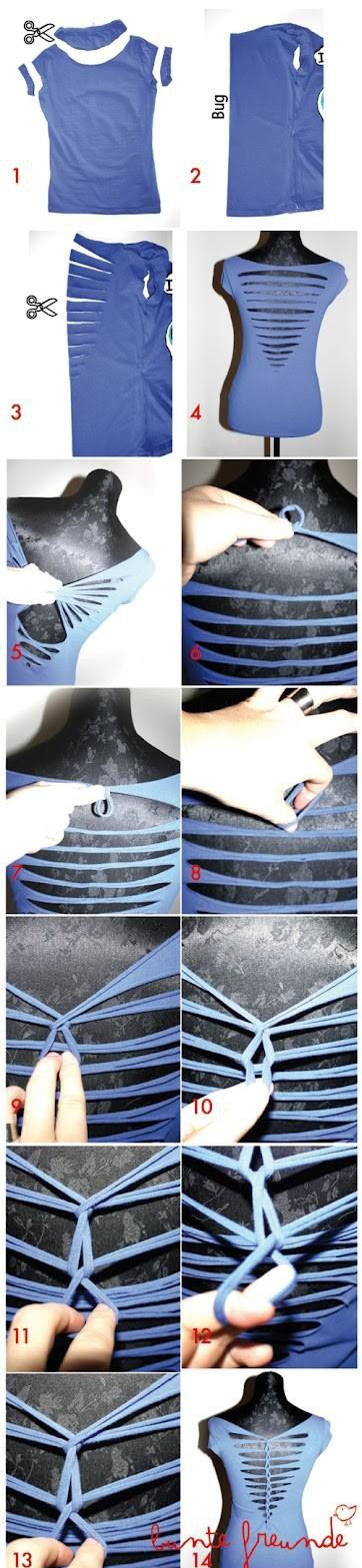 DIY backless shirt