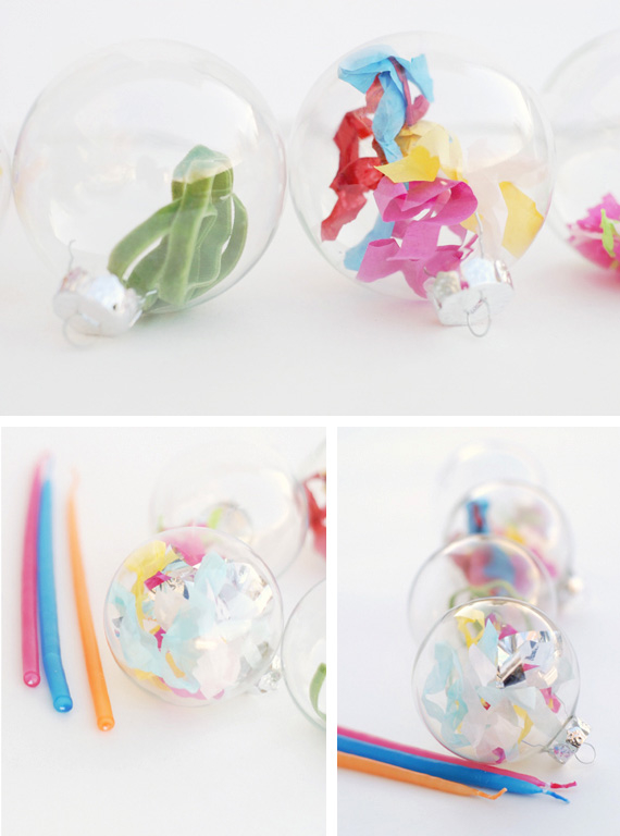 Confetti filled ornaments Confetti filled ornaments