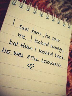 He was still looking