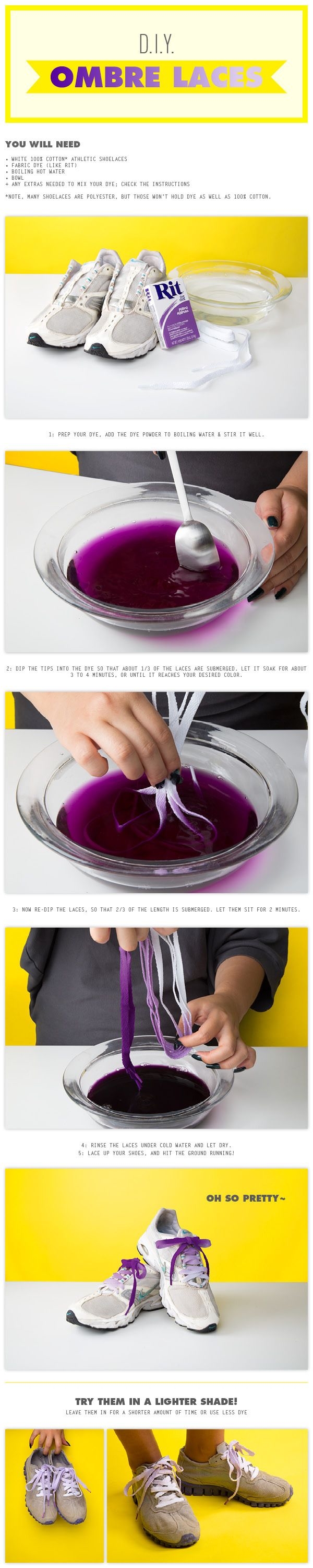 DIY Ombre Laces