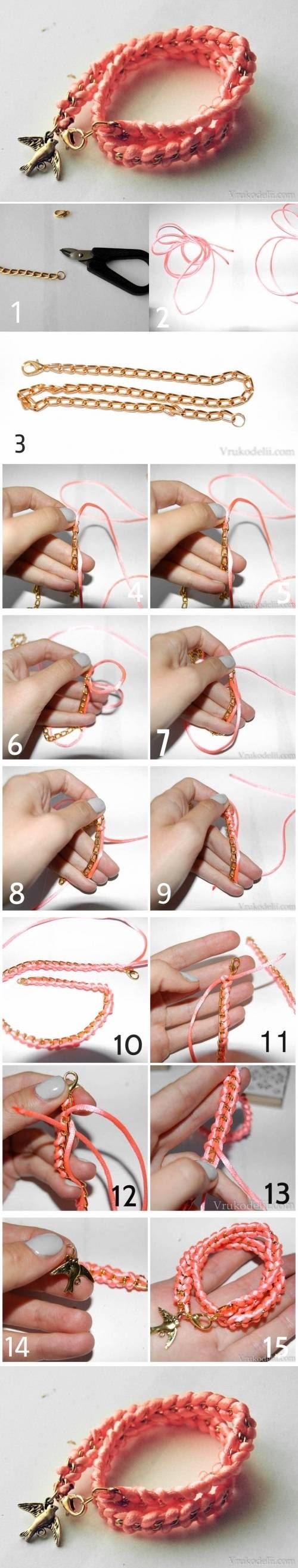 DIY Pink Fashionable Bracelet