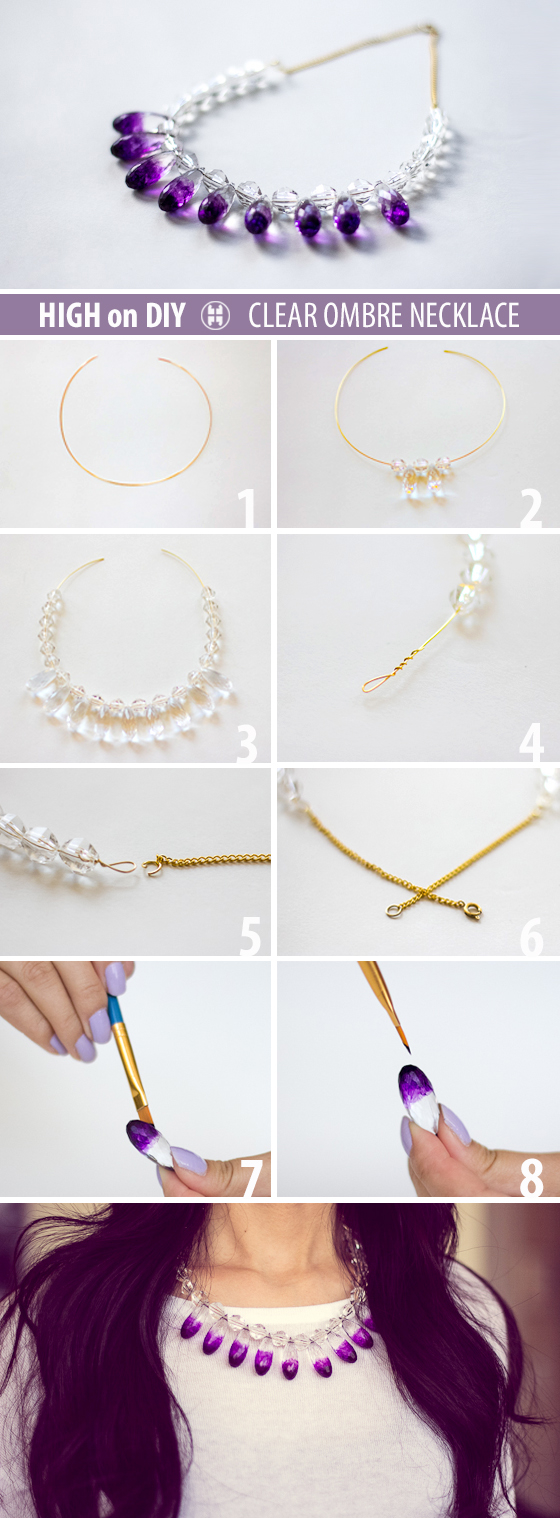 DIY Clear Ombre Necklace