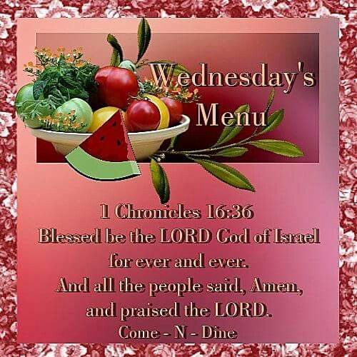 Wednesday's Menu Pictures, Photos, and Images for Facebook, Tumblr