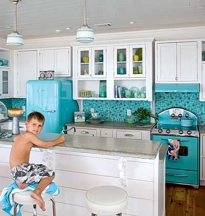 Retro Turquoise Kitchen