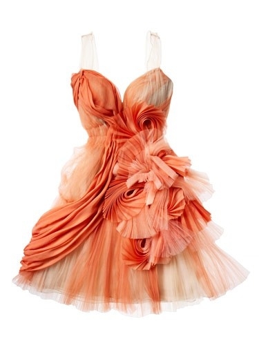 Tangerine Ruffled Formal