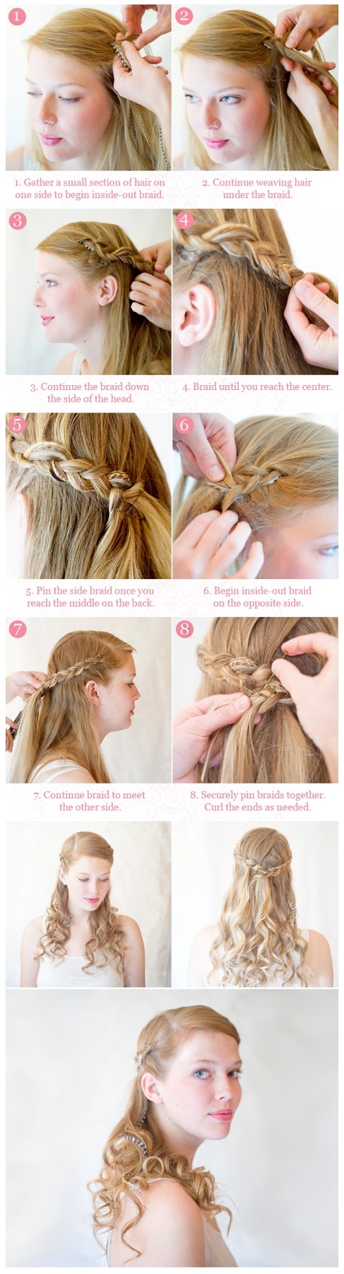 DIY Inside-Out Half Up Braid Hairstyle