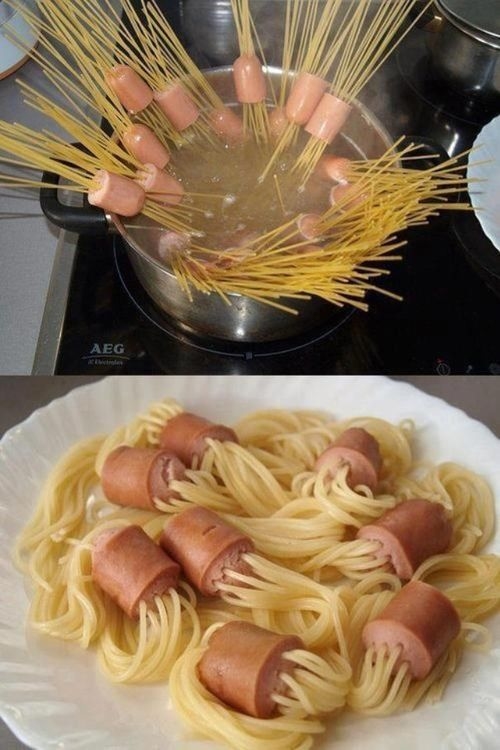 DIY Hot Dog Spaghetti DIY Hot Dog Spaghetti