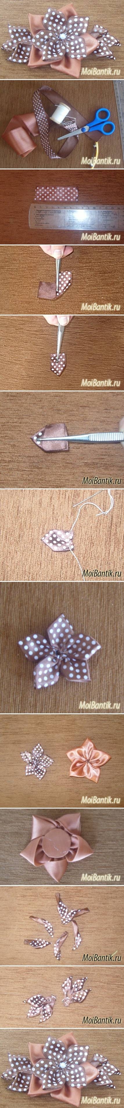 DIY Coffee Flower Hairpin